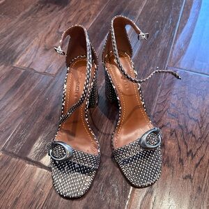 Coach Heeled Sandal Natural